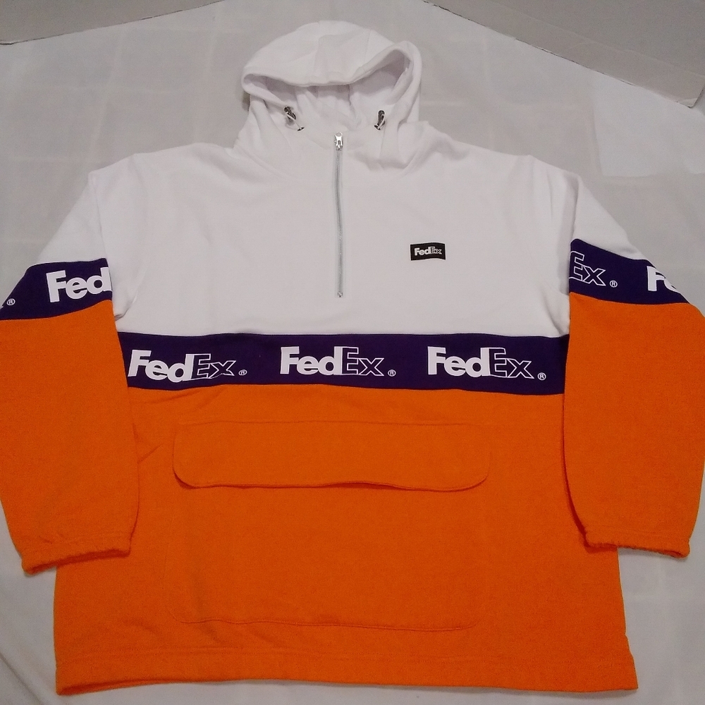 NEW FedEx Quarter Zip Hoodie XL